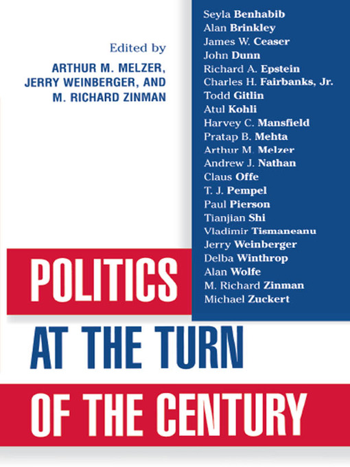 Title details for Politics at the Turn of the Century by Arthur Melzer - Available